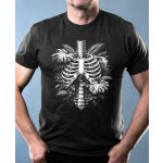 Botanická žebra bílý tisk pánské tričko – Sleviste.cz
