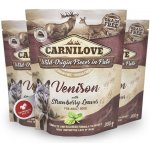 Carnilove Paté Venison with Strawberry Leaves 300 g – Zboží Mobilmania