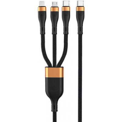 Winner 11623 3 V 1 L USB-C/LIGHTNING/MICRO USB, 1,5m, černý – Hledejceny.cz