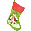 Vánoční dekorace Dommio Vánoční textilní bota se sněhulákem