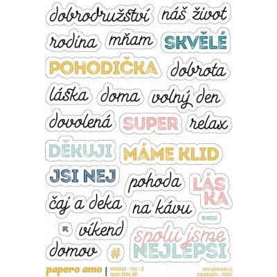 PAPERO AMO ♥ Samolepky - PASTELOVÁ / Dobrodružství – Zboží Živě