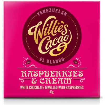 Willie's Cacao Raspberries & Cream 34% 50 g – Sleviste.cz