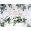 Dortová svíčka a fontána Party Deco Dřevěný nápis Happy Birthday na dort 15 x 16 cm