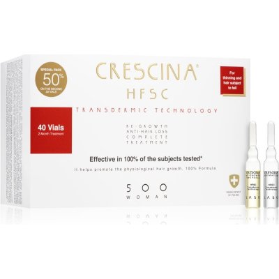 Crescina Transdermic 500 Re-Growth and Anti-Hair Loss proti vypadávání vlasů pro ženy 40 x 3,5 ml – Zboží Mobilmania