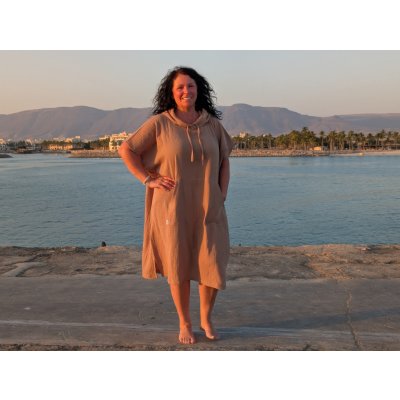 Nelly Mušelínové pončo dámské Hnědá – Sleviste.cz