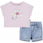 Levi's Kojenecká sada LVG FLORAL DOLMAN TEE & SHORT růžová 1EK065