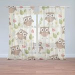 Sablio Záclony Sovy: 2ks 150x250cm – Hledejceny.cz