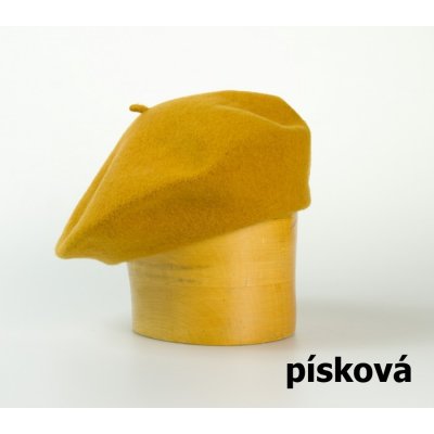 Vlněný baret jednobarevný 115´ písková – Hledejceny.cz