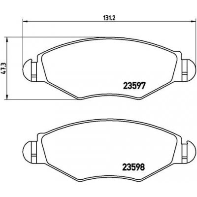 BREMBO Sada brzdových destiček, kotoučová brzda P 61 063