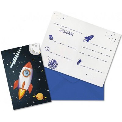 GoDan Pozvánky 6 ks Rocket Space – Zboží Mobilmania