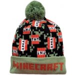 zimní čepice MINECRAFT zelená potisk TNT – Zboží Dáma