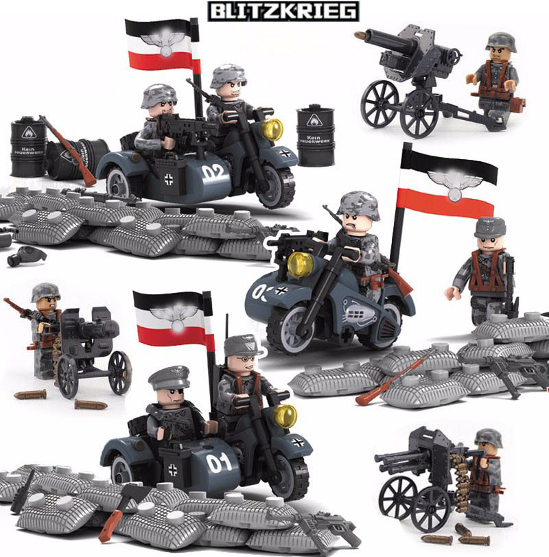 Figurky / Minifigurky WW2 vojáci 2. světová motorizovaná jednotka ...