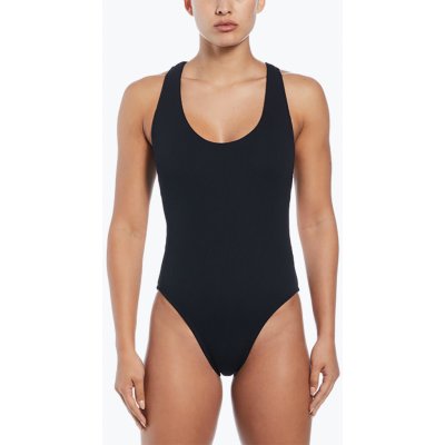 Nike jednodílné dámské plavky Swim Elevated Essential Pucker Crossback černé – Zboží Dáma