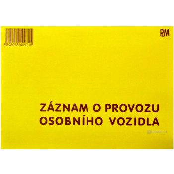 PaM 971 Záznam o provozu Osobního Vozidla - nečíslovaný