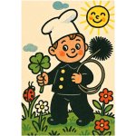 České zvyky Pohlednice - Kominíček pro štěstí IV. – Zboží Dáma