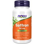 Now Foods Foods Saffron šafrán 50 mg 60 rostlinných kapslí – Hledejceny.cz