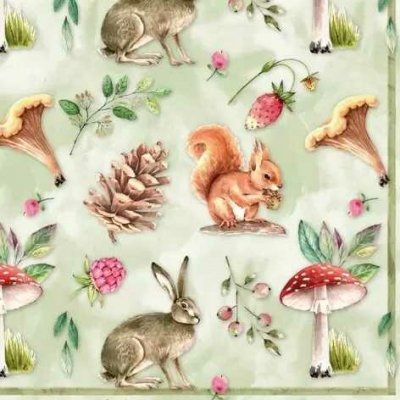 ti-flair Ubrousek 33x33cm Příroda se zvířátky – Zboží Dáma