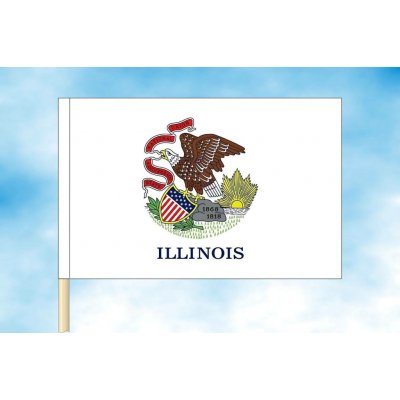 LIBEA, s.r.o. Illinois vlajka Rozměr: 100×150 cm, Uchycení: Návlek na žerď – Hledejceny.cz