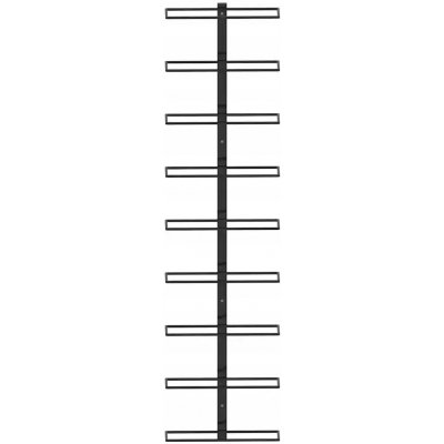 zahrada-XL Nástěnný stojan na víno na 9 lahví černý železný – HobbyKompas.cz