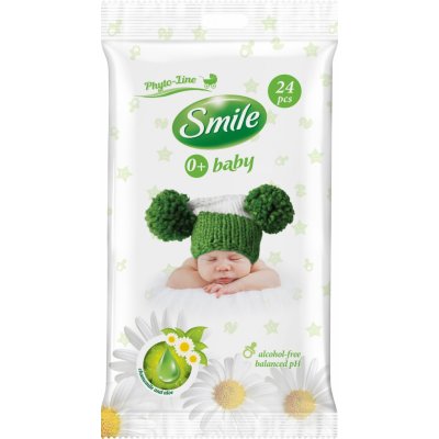 Smile Baby vlhčené ubrousky s extraktem heřmánku a aloe vera 24 ks