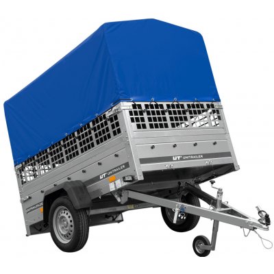 UNITRAILER GARDEN 201 KIPP s pletivovými bočnicemi, rámem H-800 a šedou plachtou | Zboží Auto