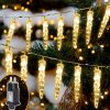 Vánoční osvětlení Yakimz LED Icicle Fairy Lights 40 LED vodotěsné vánoční Meteor Icicle Lights teplá bílá