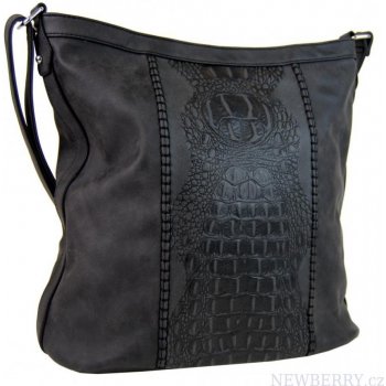 Bella Belly velká crossbody s krokodýlem 1813-BB černá