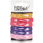 Sponky do vlasů pukačky Eurostil Professional - 5 cm, barevné - 12 ks (07455) – Zboží Dáma
