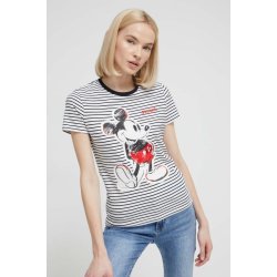 Dámská Trička Desigual x Disney Tričko 24SWTK77 bílá