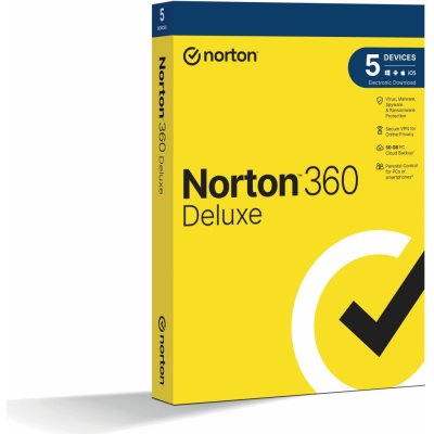 Norton 360 DELUXE 50GB 5 lic. 1 rok (21415000) – Zboží Živě