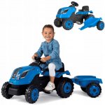 Smoby Šlapací traktor Farmer XL modrý s vozíkem – Zboží Dáma