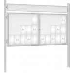 PROCITY Venkovní vitrína model 1000 dvoukřídlá 30 x A4, elox, včetně sloupků a záhlaví | Zboží Auto