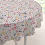 Biante Dekorační kulatý ubrus PML-087 Červeno-oranžové lístky Ø 140cm – Zboží Dáma