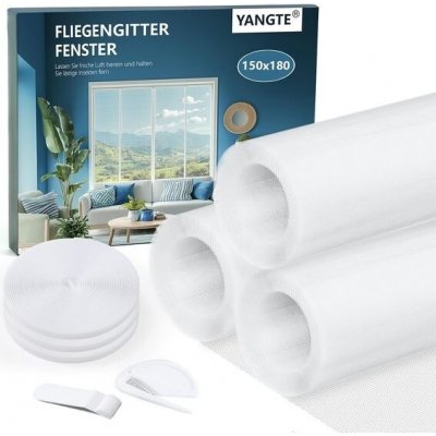 YANGTE Moskytiéra se suchým zipem do oken - 150 x 180 cm bílá 3 ks – Sleviste.cz