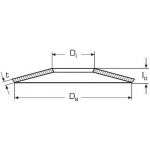 podložka 35.5x18.3x0.9 BEZ PÚ fosfátováno talířová DIN 2093 – Sleviste.cz