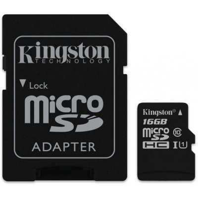 Kingston microSDHC 16 GB UHS-I U1 SDC10G2/16GB – Zboží Mobilmania