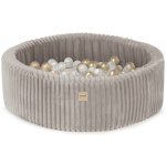 Plush Nest suchý bazén kulatý Puffy Lamell 90 × 30 cm béžový s 200 míčky – Zboží Dáma