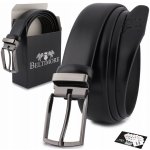 Beltimore pásek pánský kožený premium ležérní černý kůže lico – Hledejceny.cz
