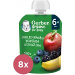 Gerber Organic kapsička jablko banán borůvka a ostružina 90 g – Zboží Dáma