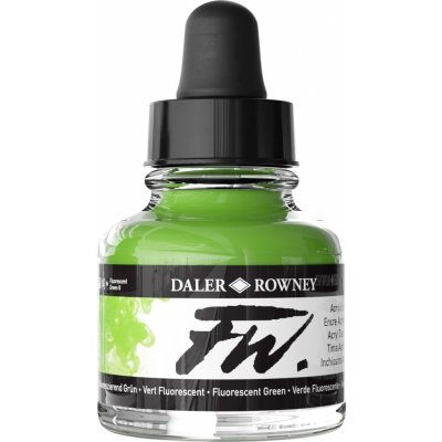 Daler Rowney FW Acrylic Ink Akrylový tuš Fluorescent Green 29,5 ml 1 ks – Zboží Mobilmania