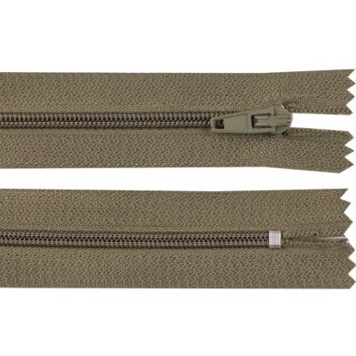 Prima-obchod Spirálový zip No 3 délka 20 cm autolock, barva 327 zelená olivová – Zboží Mobilmania