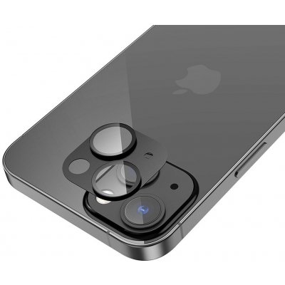 HOCO Ffexibilní tvrzené sklo s kovovým rámečkem fotoaparátu pro iPhone 13 / iPhone 13 Mini černé (A18) A2-26141 – Zboží Živě