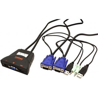 Aten CS-64US DataSwitch elektronický 4:1 (kláv.,VGA,myš,audio) USB – Zboží Živě