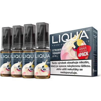 Ritchy Liqua MIX 4Pack Strawberry Yogurt 10 ml 6 mg – Zboží Mobilmania