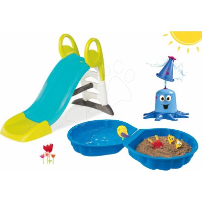 Smoby set skluzavka Toboggan KS s délkou 150 cm a pískoviště Mušle s vodotryskem Slon 310269-19 – Zbozi.Blesk.cz