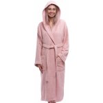 Starorůžový dámský župan froté s kapucí 1ZF3085 růžová – Sleviste.cz