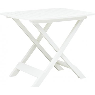 OMAXI 859736 Skládací zahradní stůl bílý 79 x 72 x 70 cm plast – Hledejceny.cz