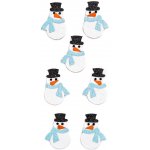 DP Craft Samolepky vánoční 3D glitrové - SNOWMEN, 7 Ks – Zboží Dáma