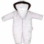 Kombinéza s kapucí a kožíškem Baby Nellys ®prošívaná bez šlapek sv. šedá – Hledejceny.cz