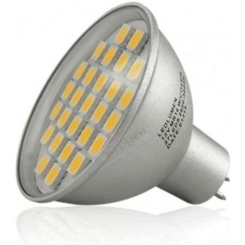 Ledin LED žárovka 5W 230V 27xSMD GU5.3/MR16 450lm studená bílá